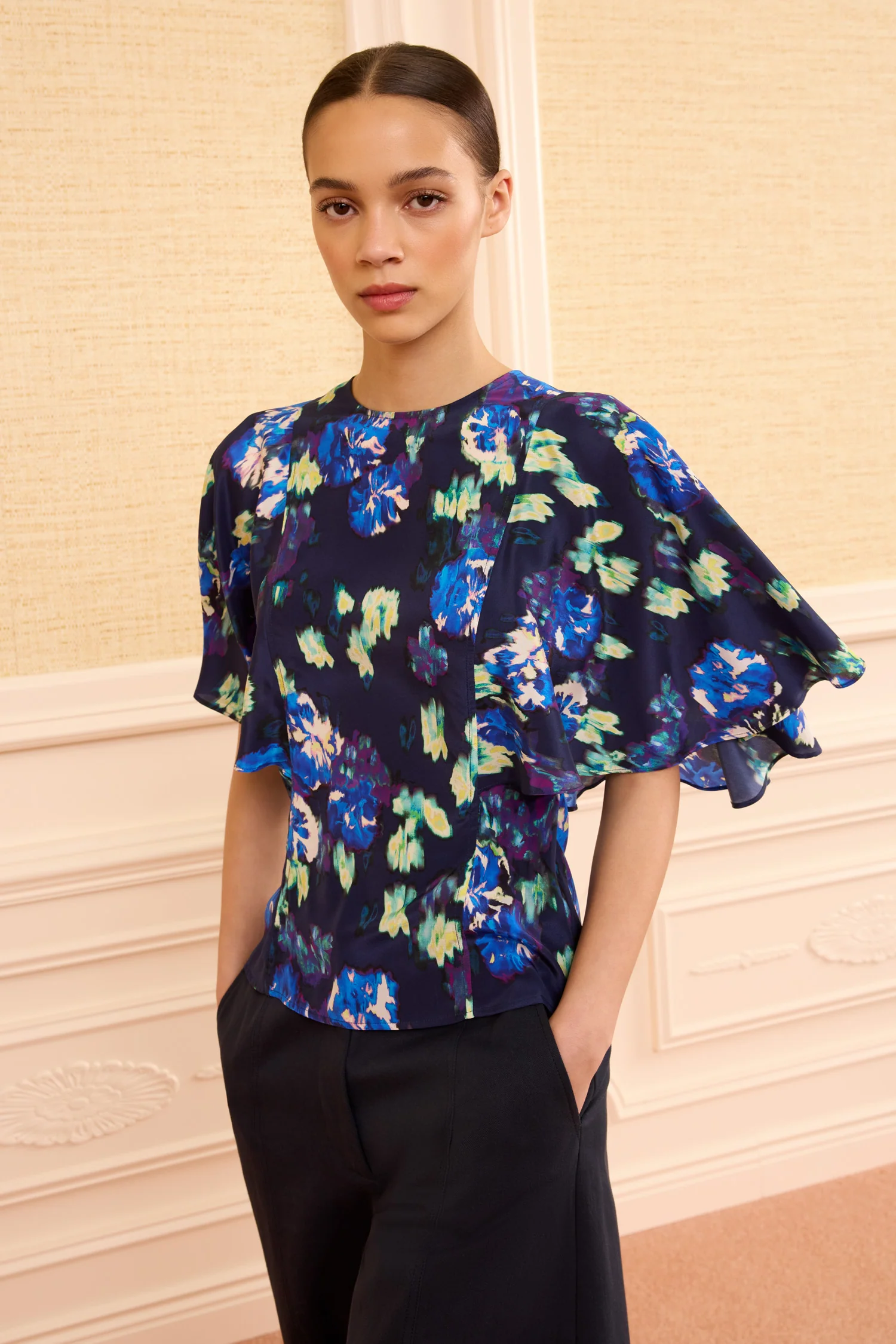 Ada Silk Blouse - Evening Bloom - Image 3