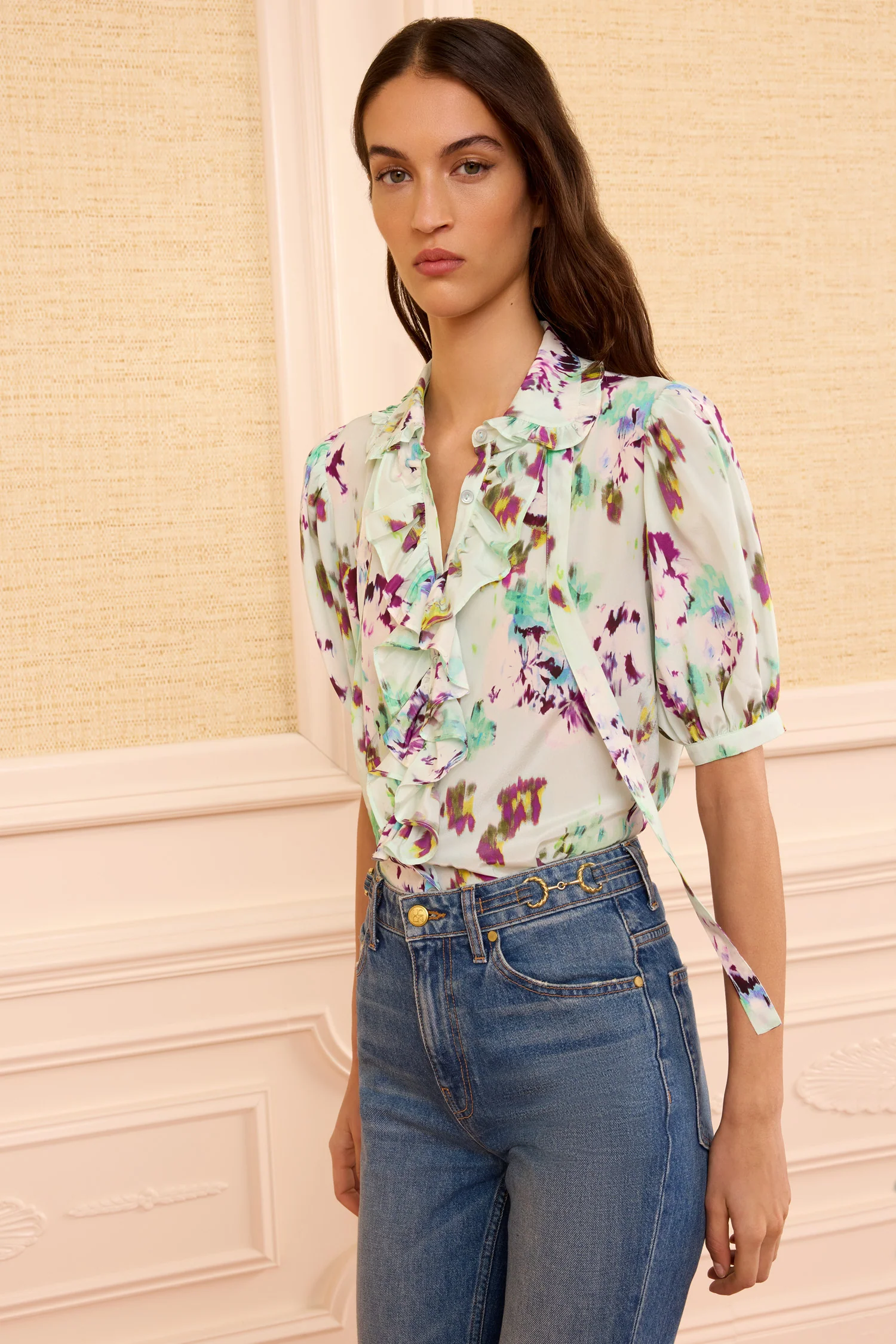 Camellia Silk Top - Oasis - Image 3