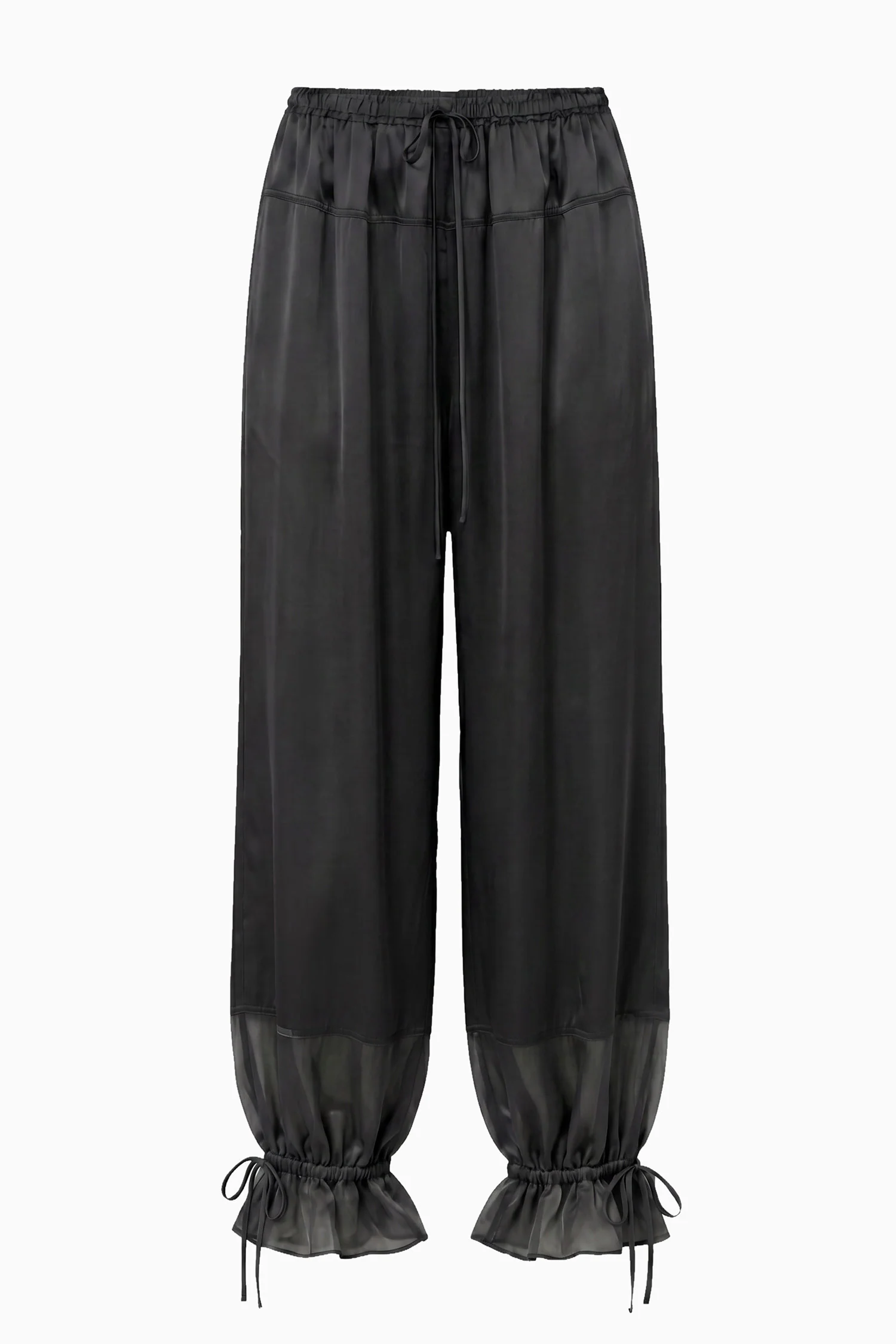 Camile Silk Cinched Pant - Noir - Image 6