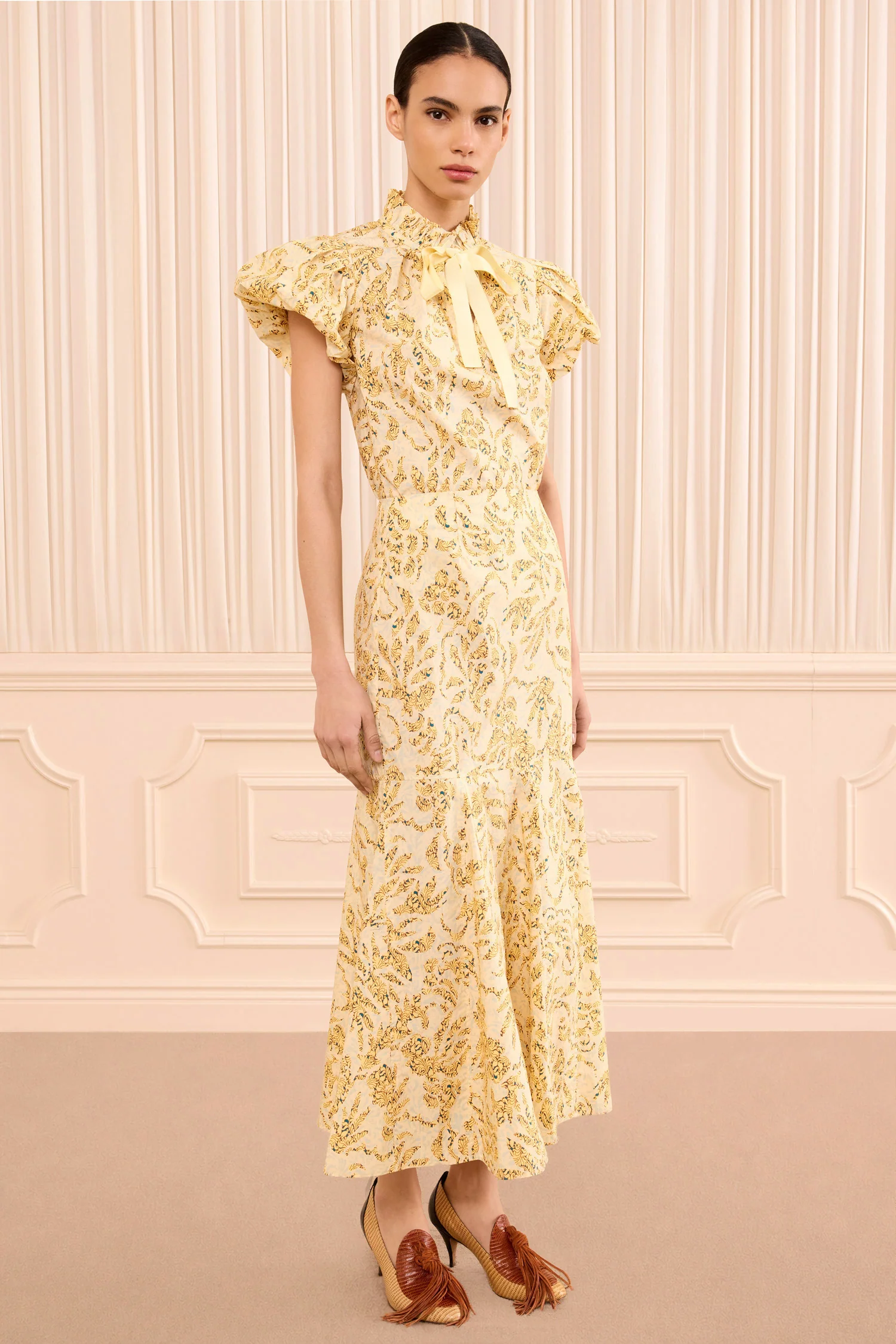 Clarisse Trumpet Midi Skirt - Chamomile - Image 4