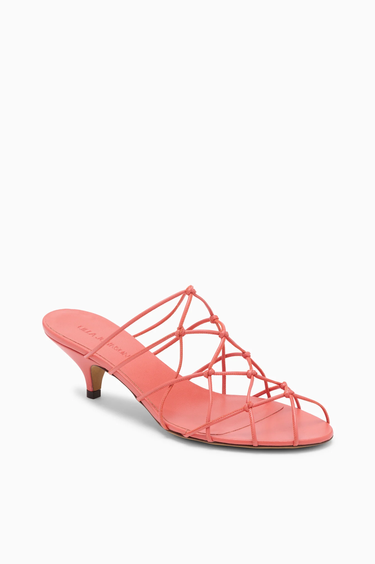 Colette Kitten Heel Sandal - Crimson - Image 2