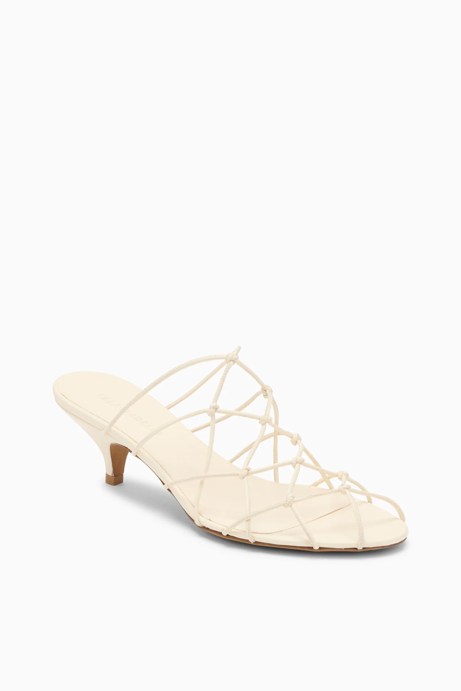 Colette Kitten Heel Sandal - Pearl - Image 2