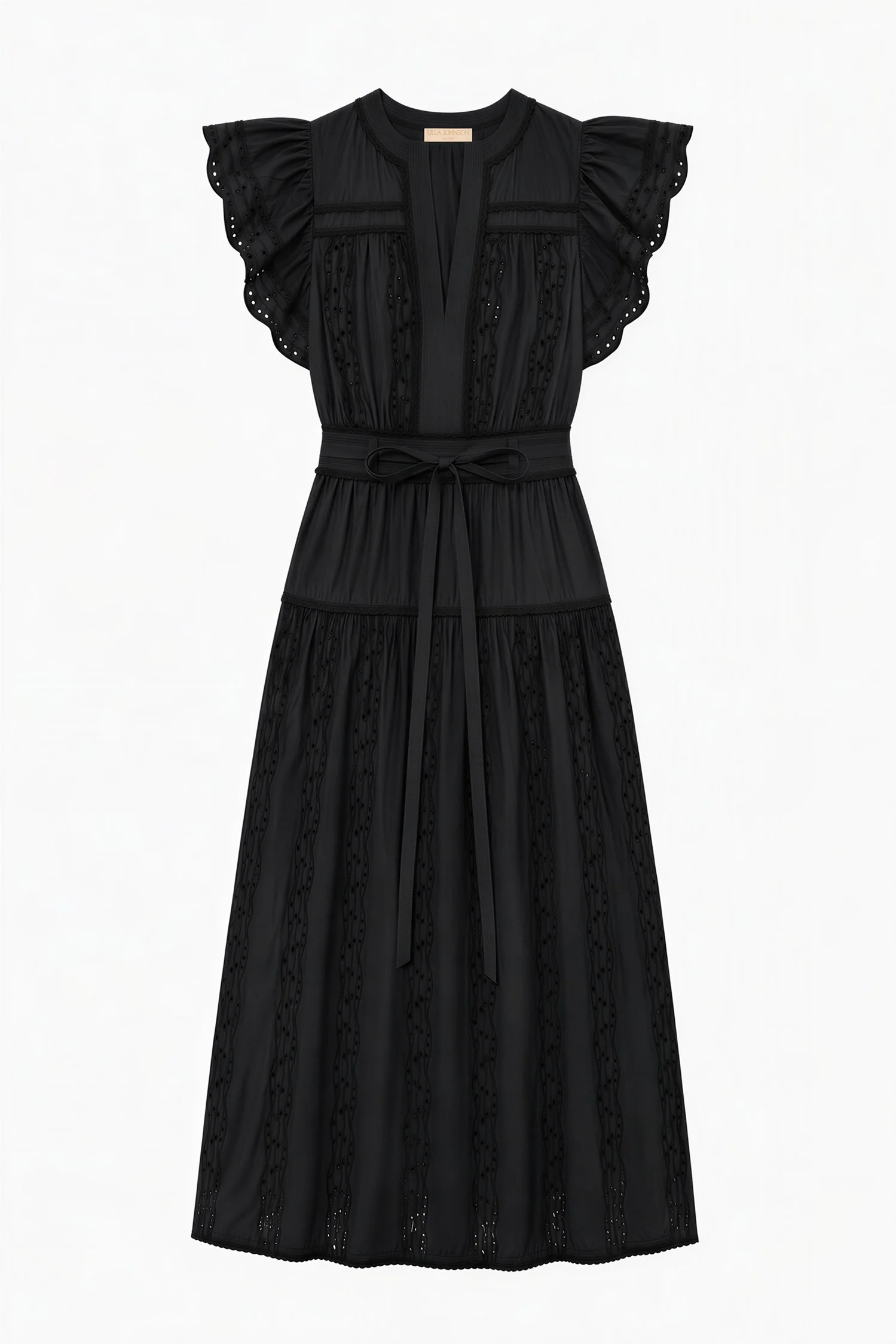 Dani Short Sleeve Cotton Dress - Noir - Image 5