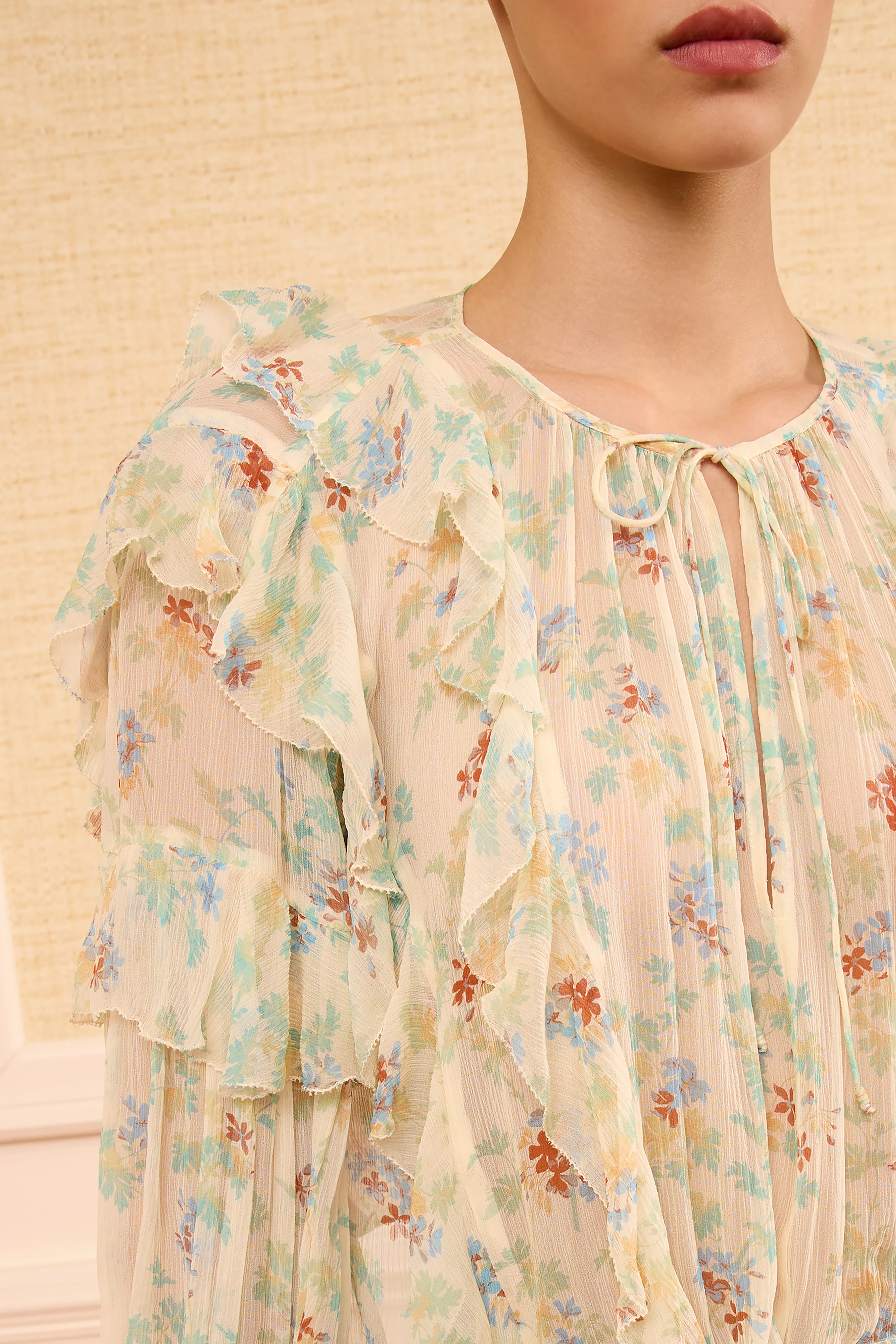 Delfina Silk Blouse - Moon Petal - Image 2