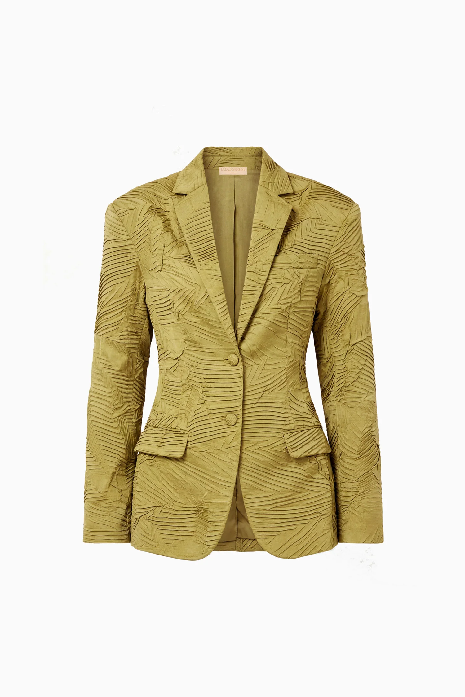 Dhemi Satin Blazer - Moss Gold - Image 5