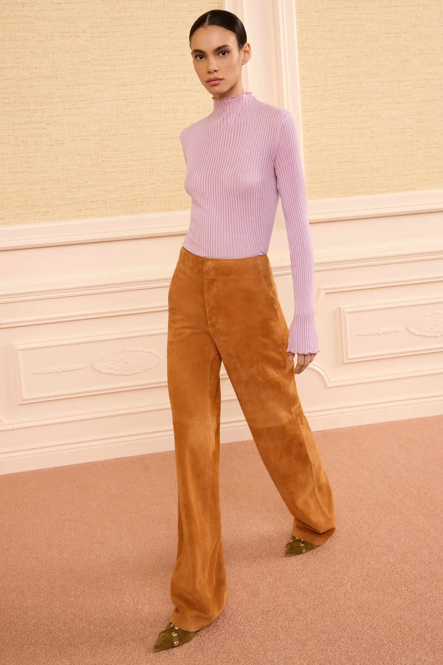 Evie Turtleneck Top - Lilac - Image 3