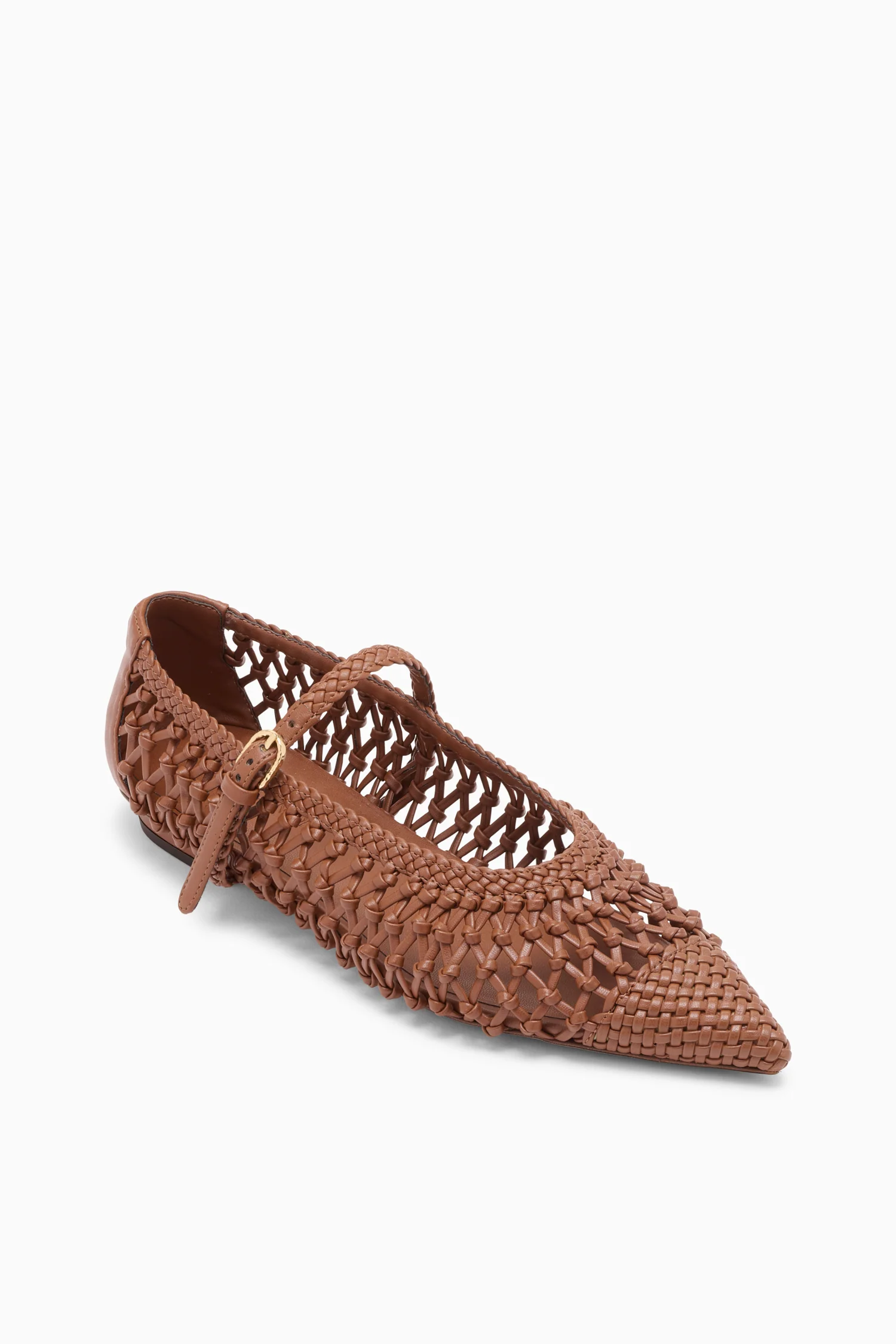 Gracie Hand Knotted Ballet Flat - Chestnut - Image 2