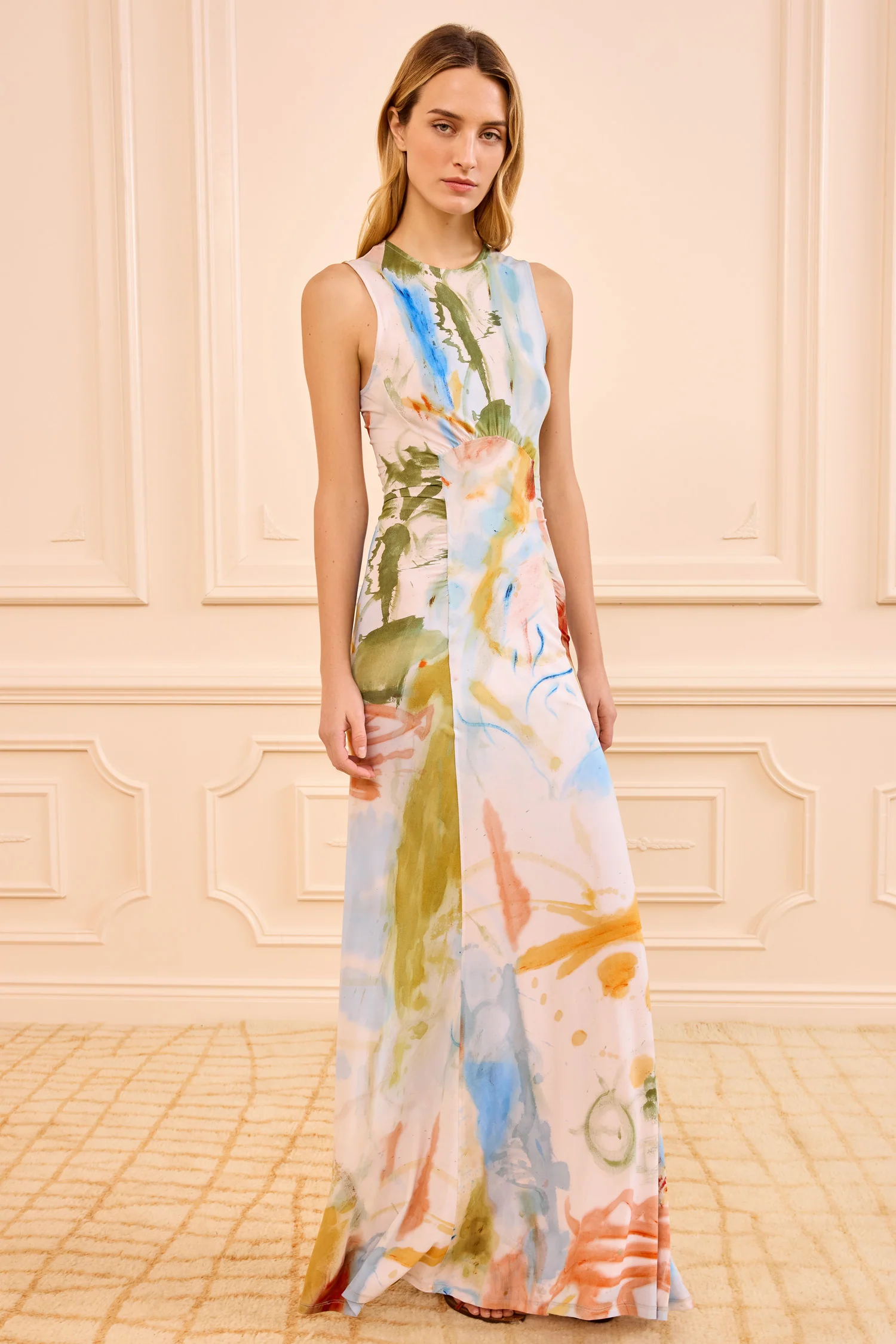 Lana Ruched Jersey Dress - Western Dream - Image 4