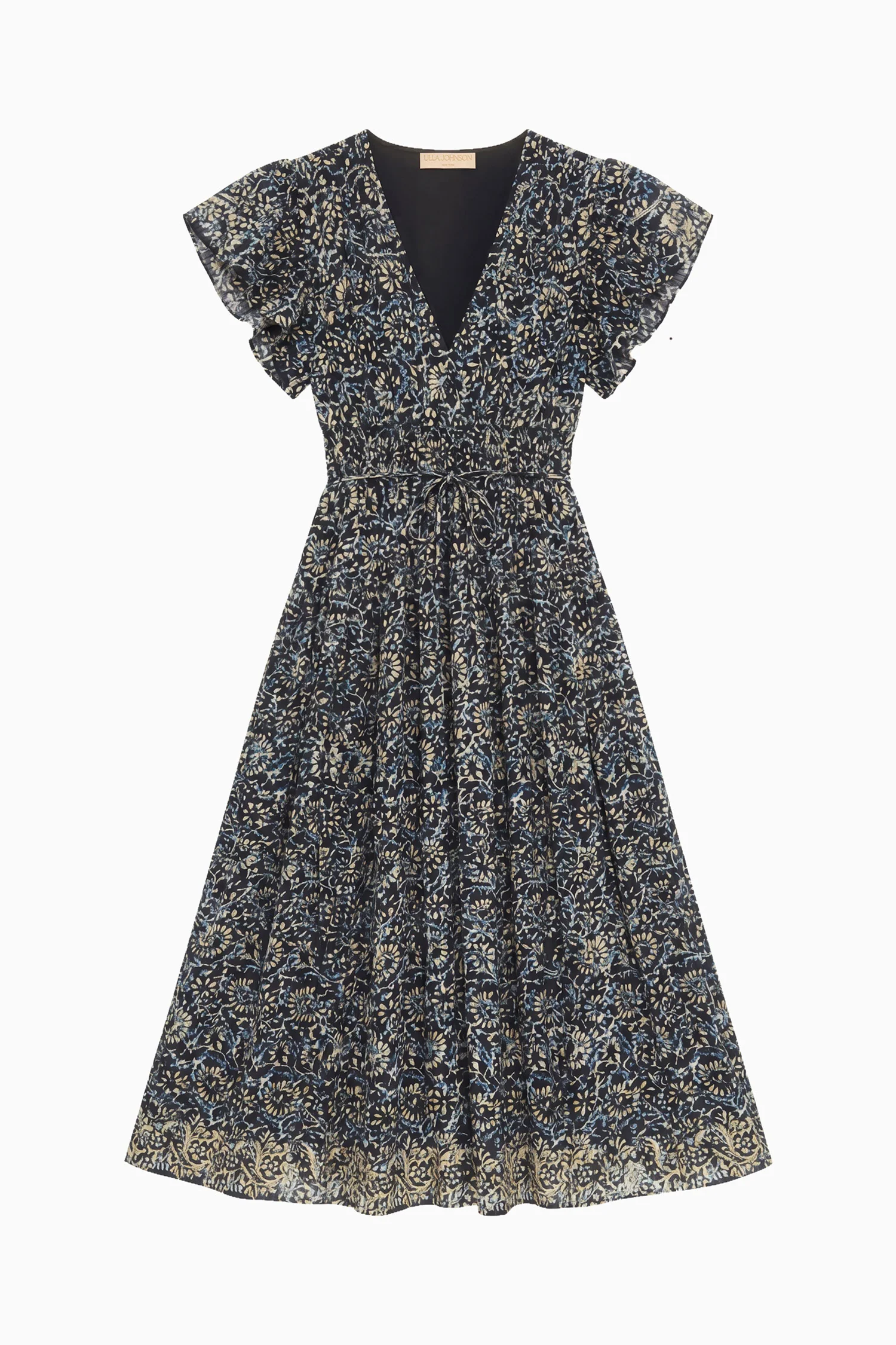 Lyria Cotton Dress - Midnight Bloom - Image 6