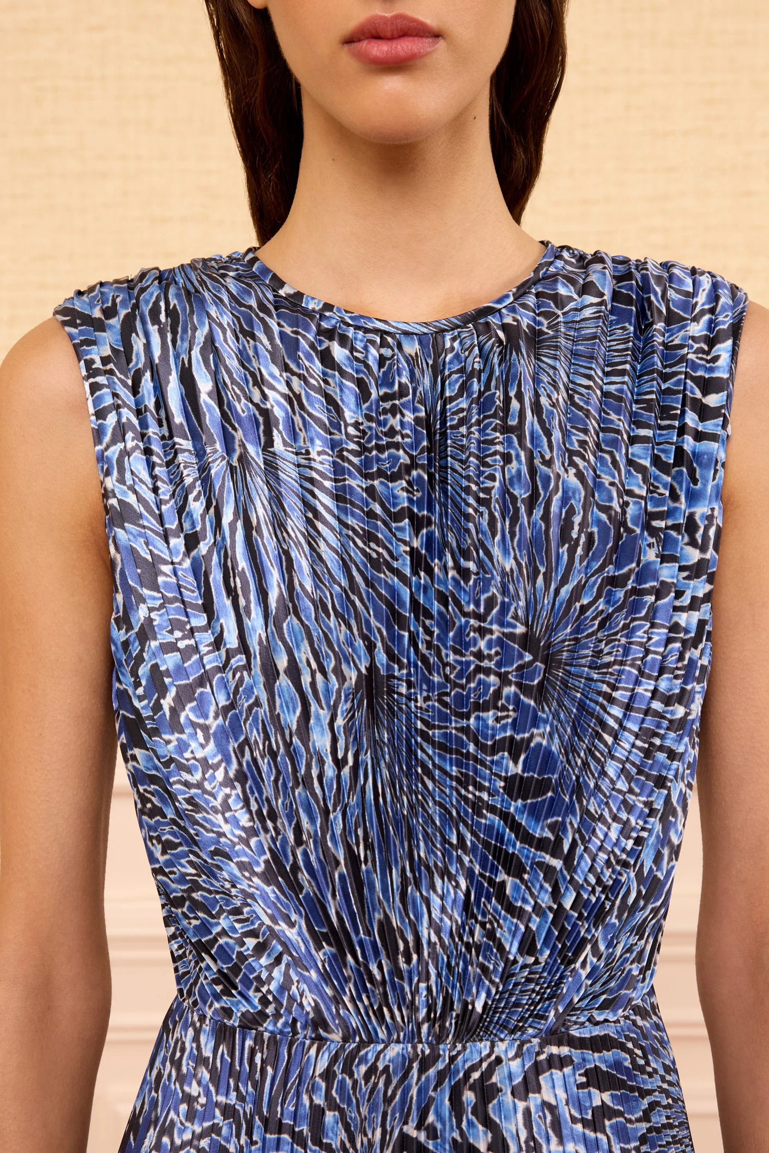 Malin Satin Dress - Lapis - Image 2
