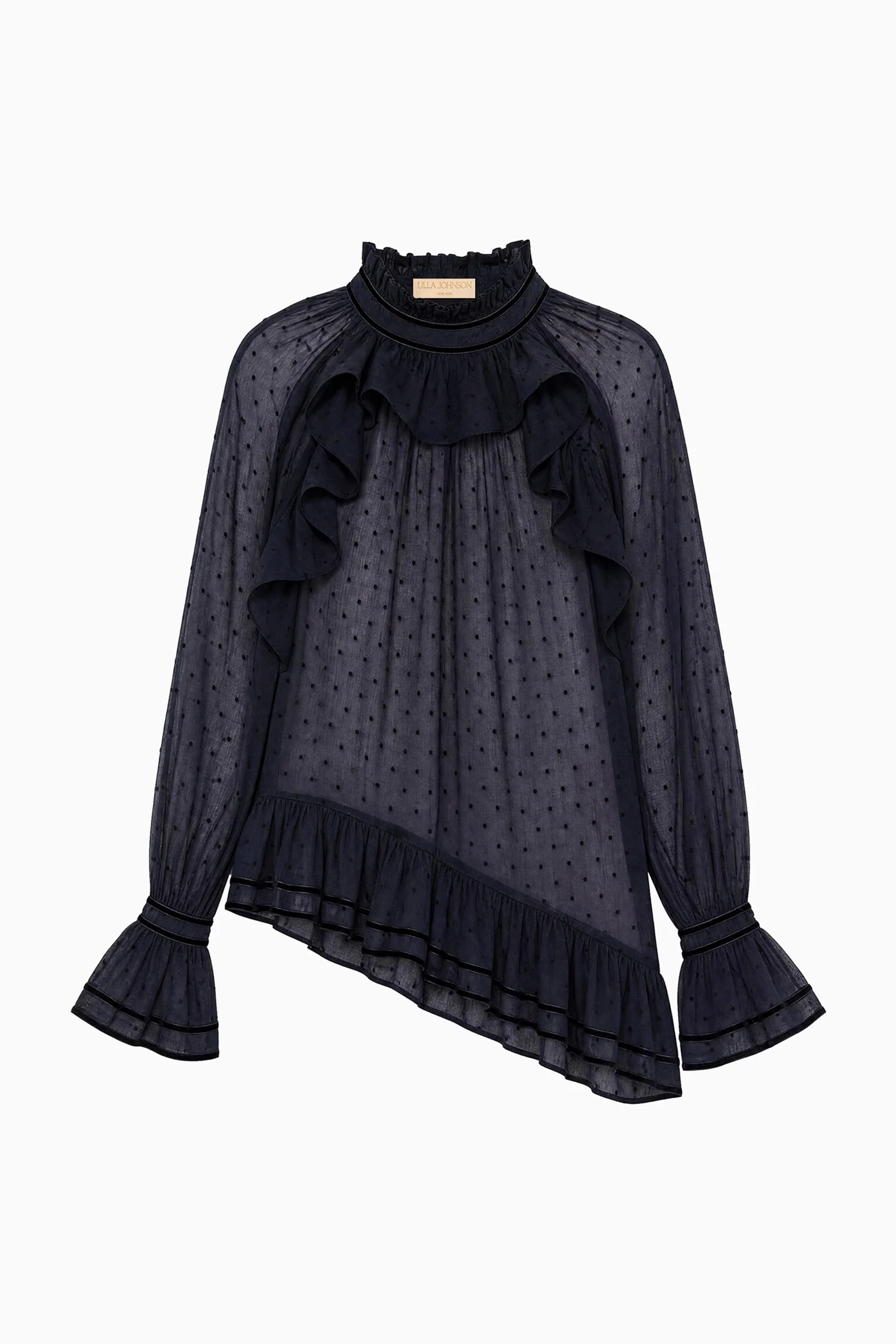 Marcella Long Sleeve Cotton Blouse - Nightfall - Image 5