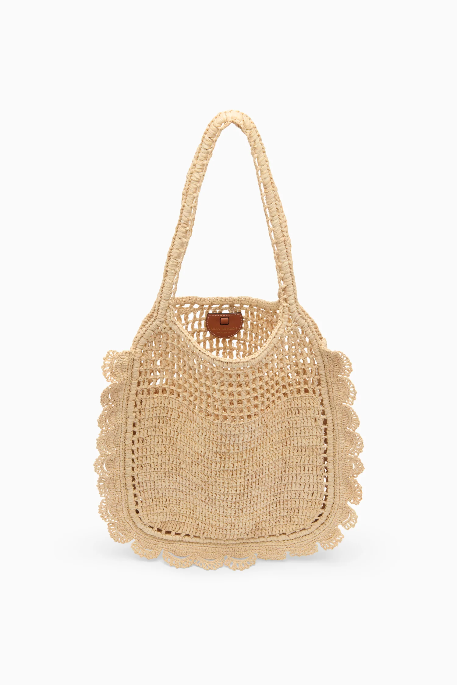 Marina Raffia Flat Tote - Natural - Image 4