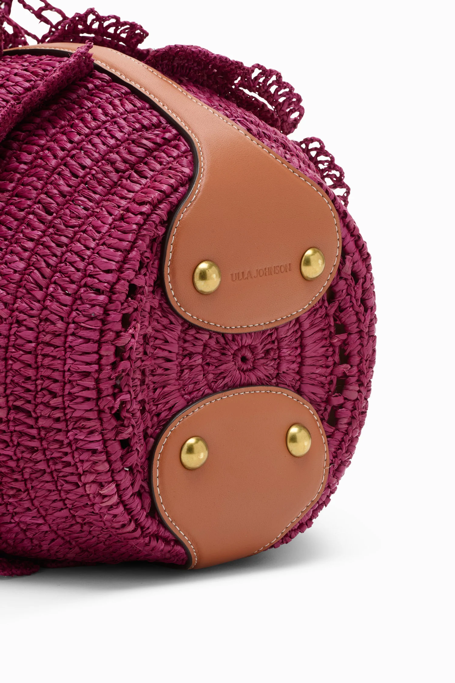 Marina Raffia Ruffle Bucket - Orchid - Image 3