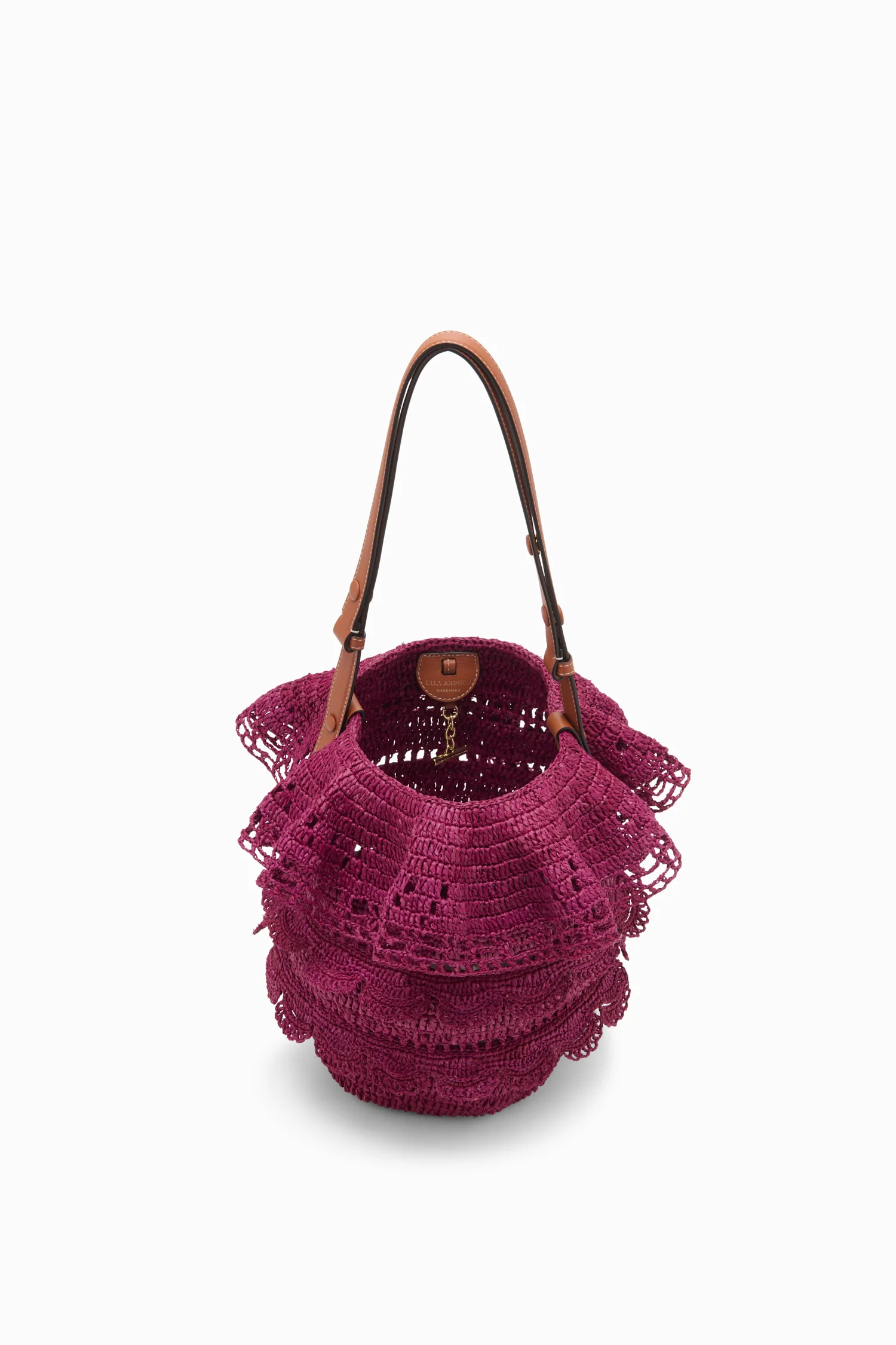Marina Raffia Ruffle Bucket - Orchid - Image 5