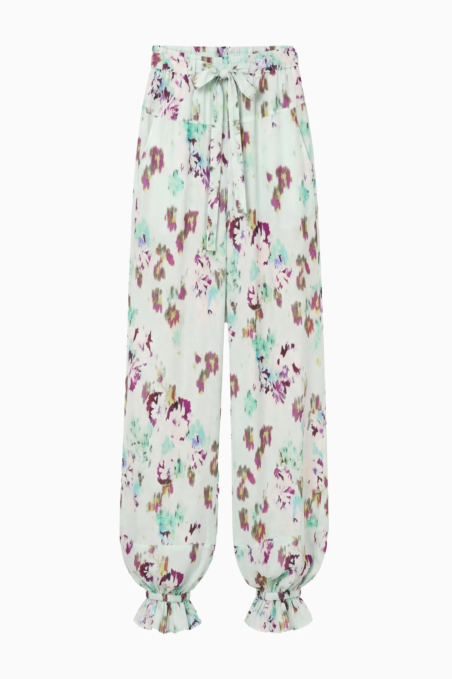 Octavia Silk Cinched Pant - Oasis - Image 5