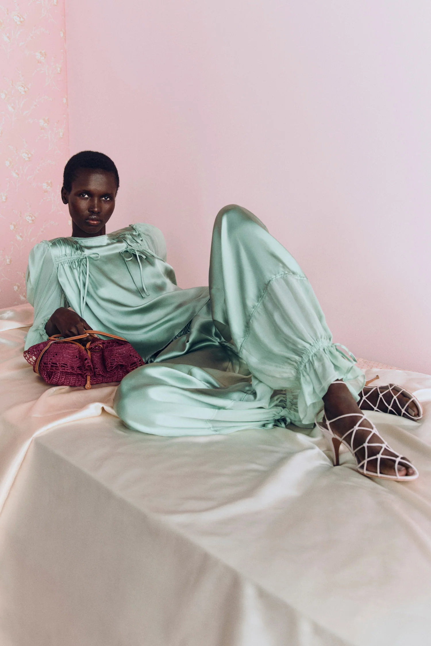 Odette Silk Blouse - Celadon - Image 6