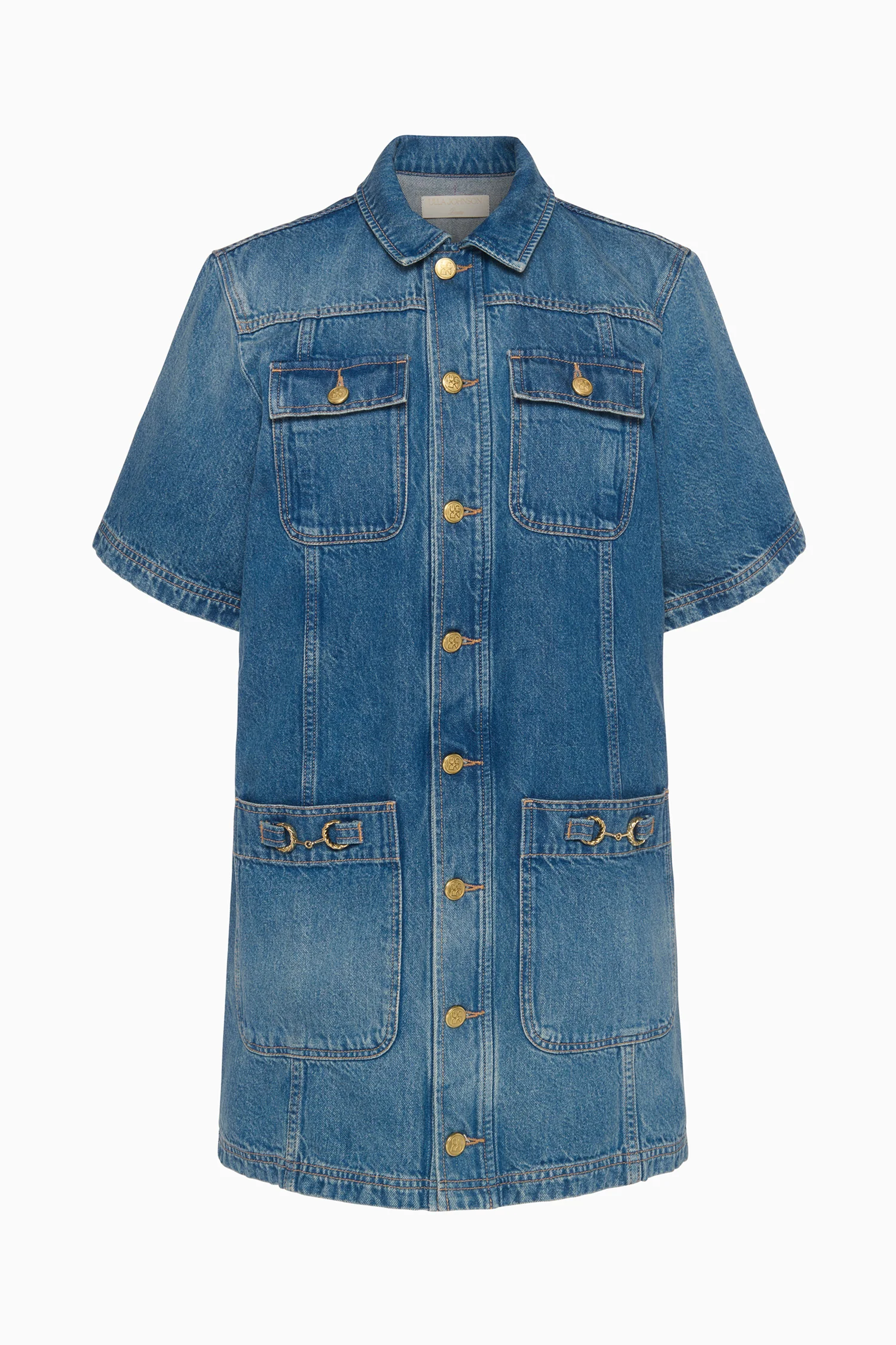 The Painters Denim Mini Dress - Danube - Image 5