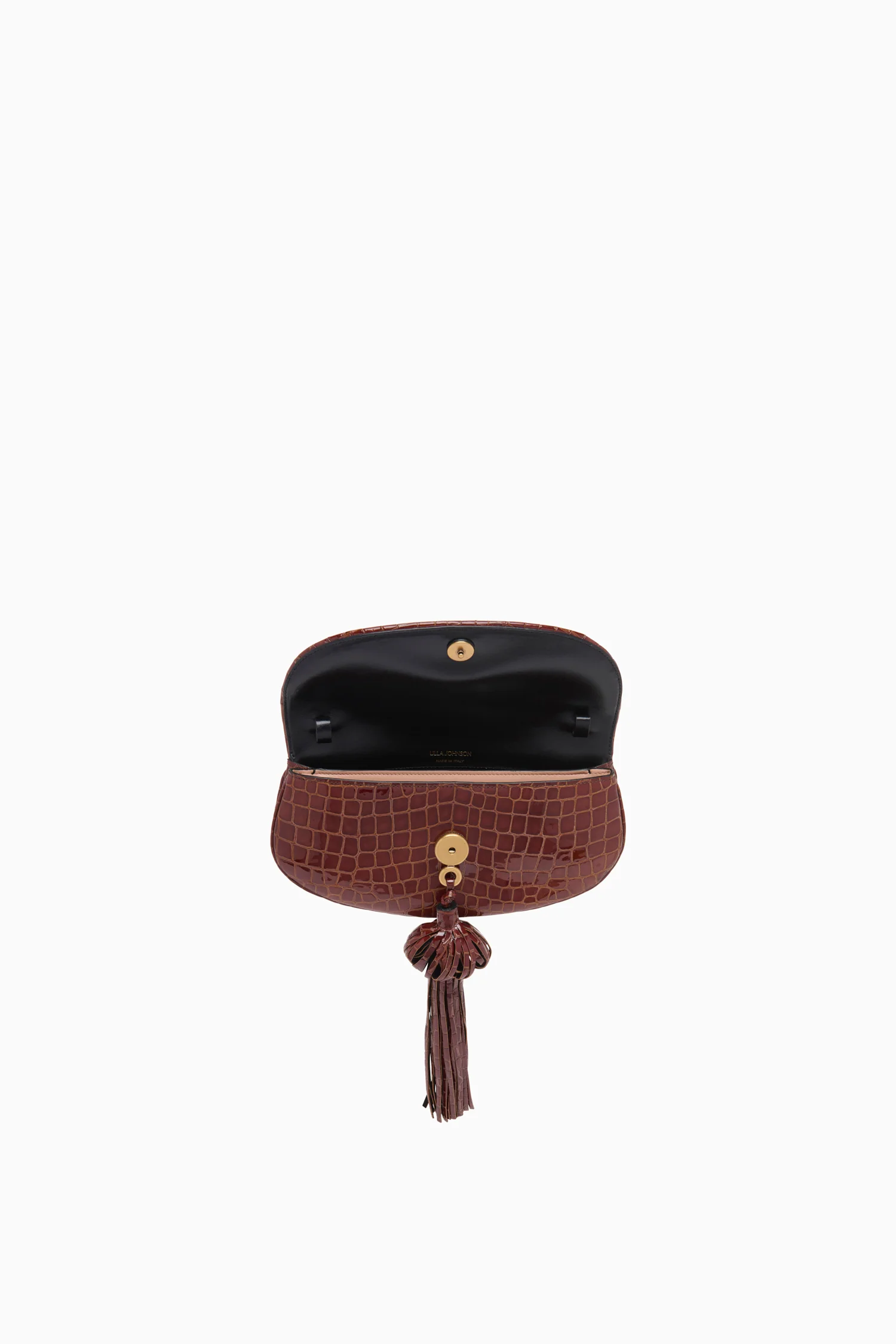 Paloma Tassel Flap Bag - Embossed Chestnut - Image 5