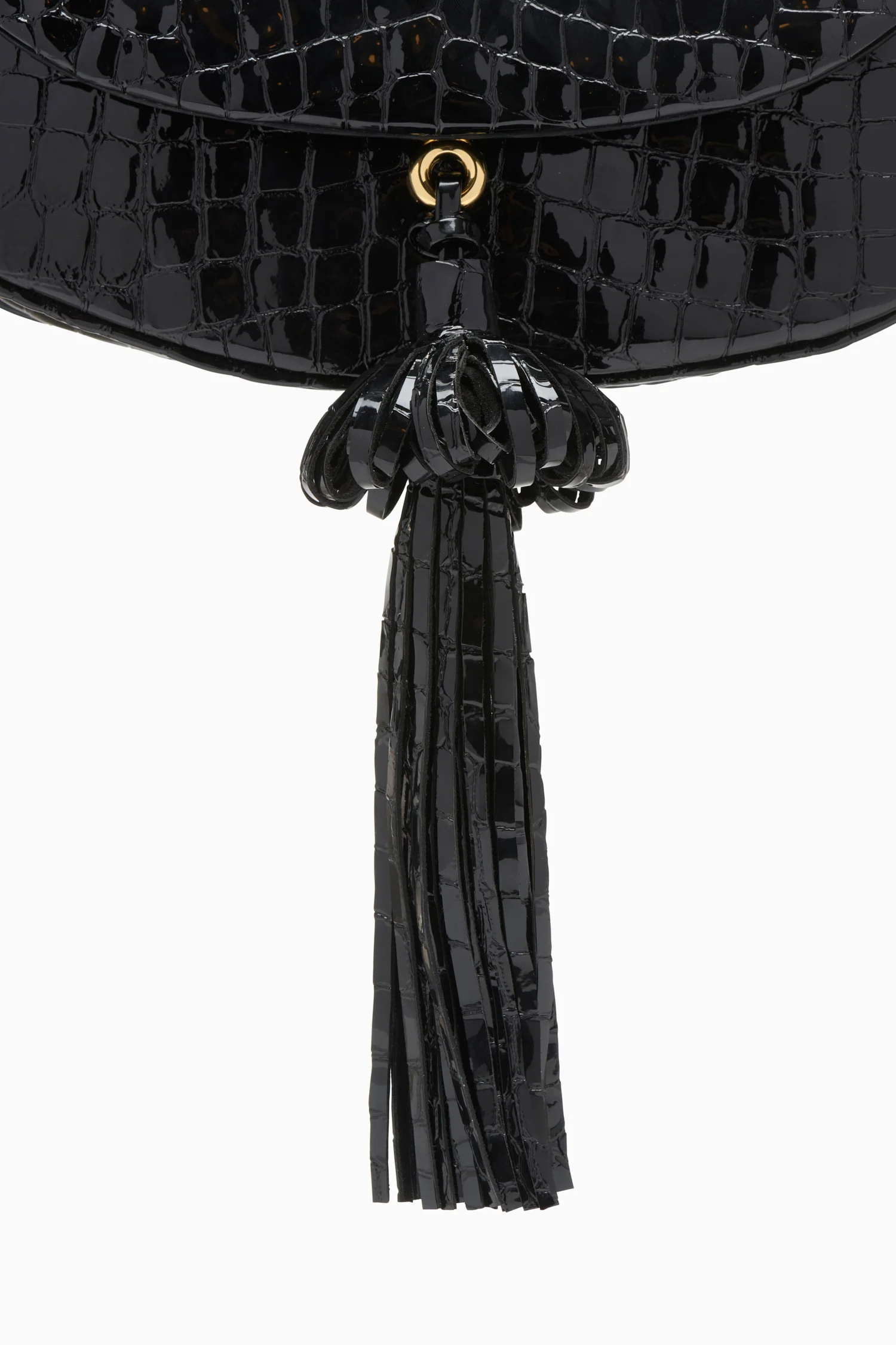 Paloma Tassel Flap Bag - Embossed Noir - Image 3