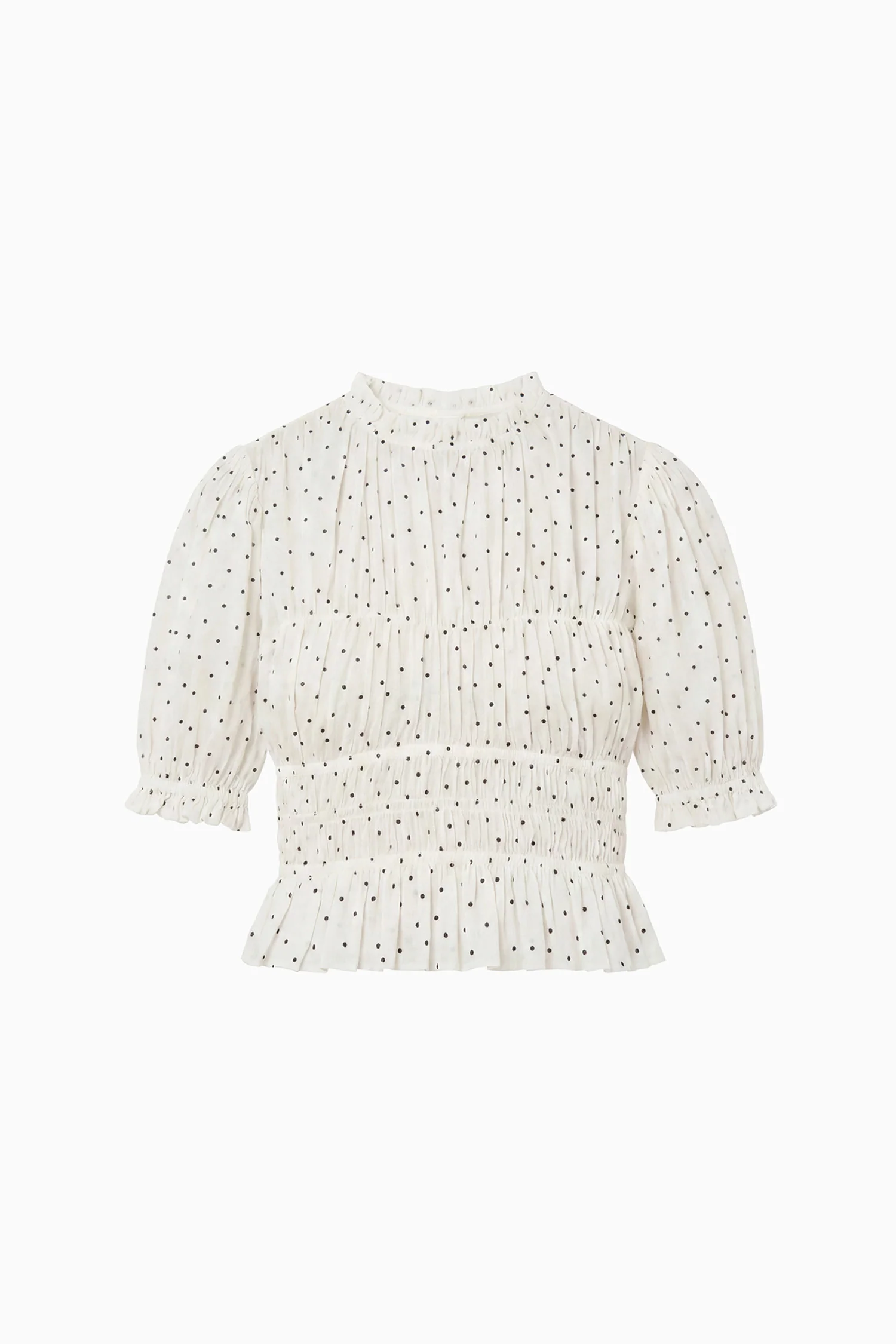 Rae Short Sleeve Cotton Top - Blanc - Image 5
