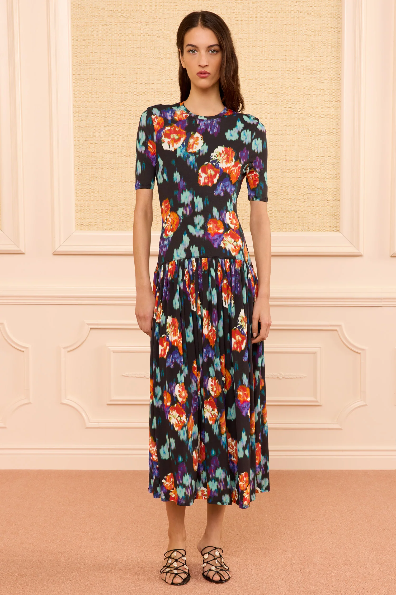 Sabine Jersey Dress - Nocturne - Image 4