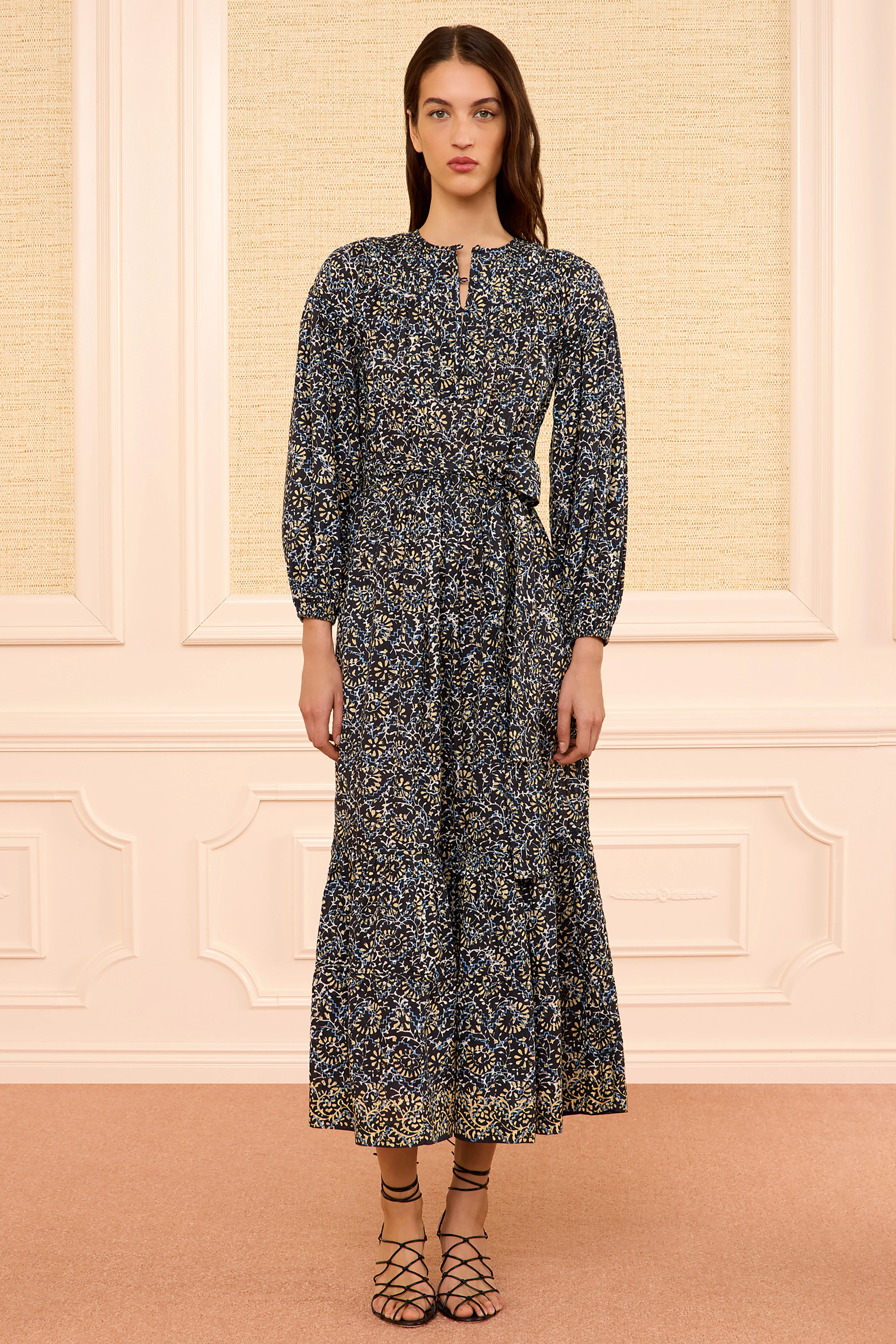 Serephina Cotton Dress - Midnight Bloom - Image 4