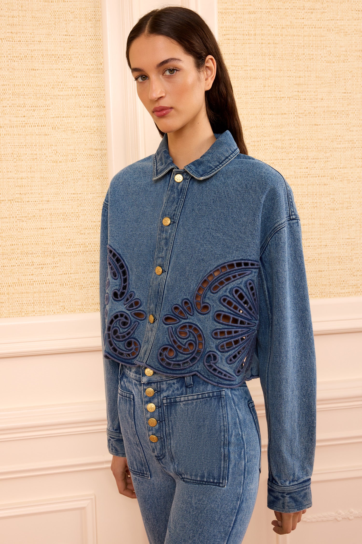 The Bobbi Jacket with Eyelet - River - Image 4