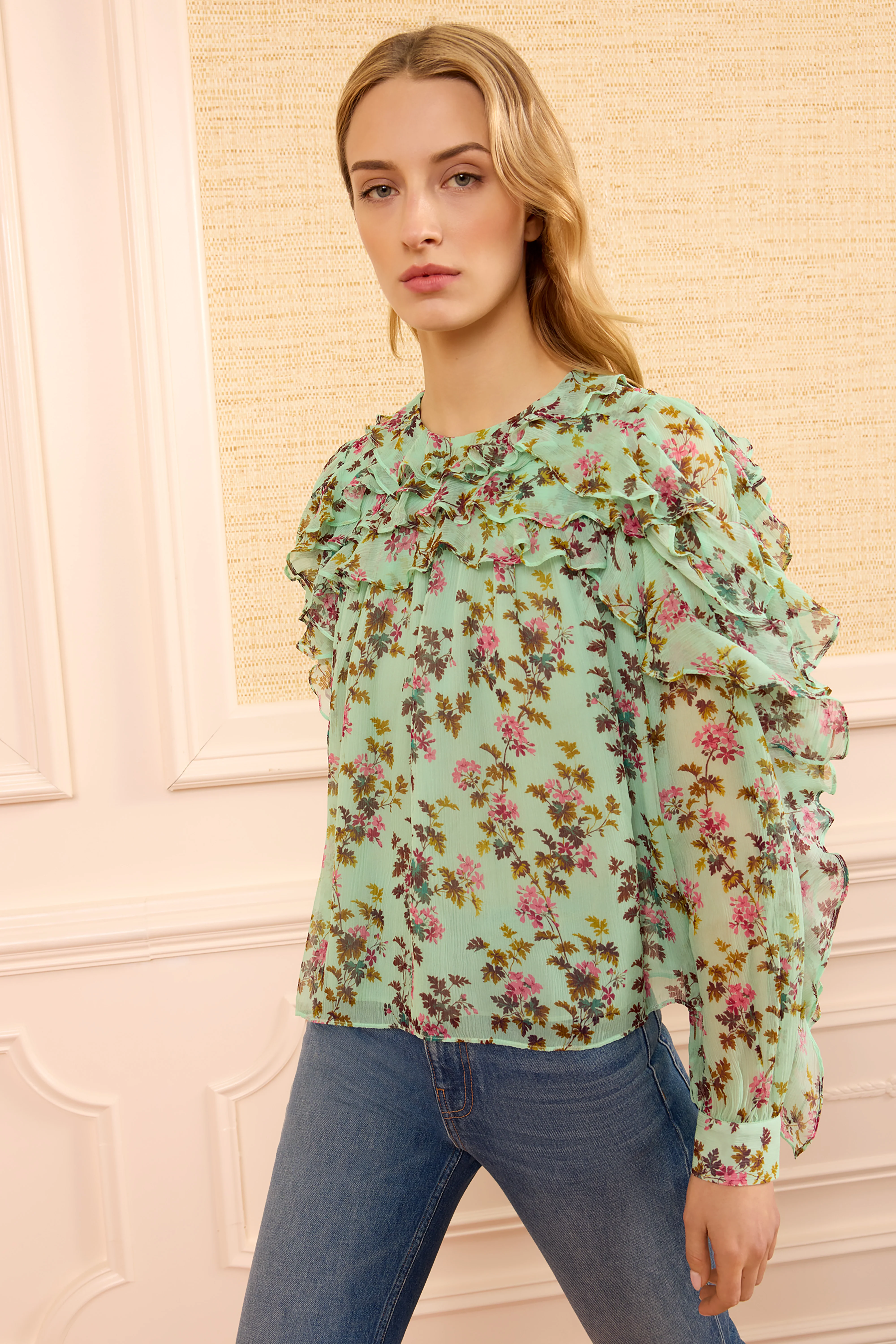 Willow Silk Blouse - Opaline